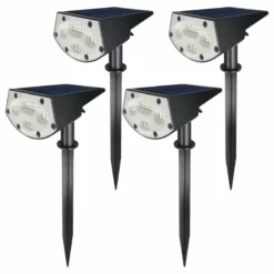 WBM Smart Smart LED Spotlights IP67 Waterproof Powered Wall 2-In-1 Wireless 4-Pack