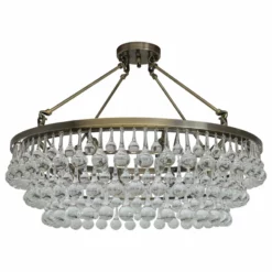 Light Up My Home Celeste 32" Glass Drop Chandelier, Antique Brass, Hanging Or Flush Mount -Ceiling Lighting Shop 9191dfc70dcc3786 7178 w800 h800 b1 p0