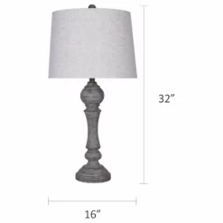 Lumisource 32" Reclaimed Gray Table Lamps Linen Shades, Set Of 2 -Ceiling Lighting Shop 92a1a480027d0dd0 9804 w800 h800 b1 p0