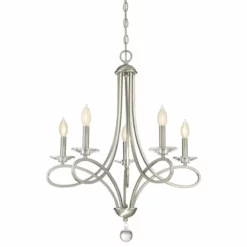 Trade Winds Lighting 5-Light Chandelier In Brushed Nickel