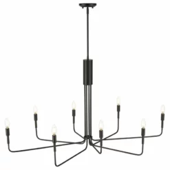 Light Society Eduardo 8-Light Chandelier, Black -Ceiling Lighting Shop 92e143460f93fed3 5722 w800 h800 b1 p0