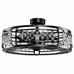 FLINT GARDEN INC 26.9 In Indoor 3 Blades Ceiling Fan With Remote Control In Black