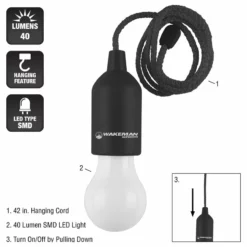 Stalwart Portable LED Outdoor/Indoor Hanging Bulb Lantern Wakeman Outdoors, Black -Ceiling Lighting Shop 93a1be8b09e7b110 6370 w800 h800 b1 p0