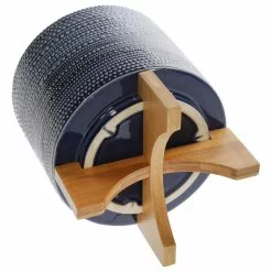 Sagebrook Home 8" Dotted Planter With Wood Stand, Blue -Ceiling Lighting Shop 94515e330230e31e 1321 w800 h800 b1 p0