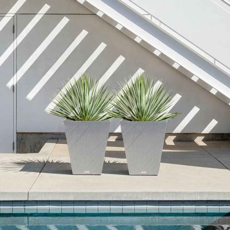 Veradek Nobleton Square Planter, Charcoal, 22" 5 Veradek Nobleton Square Planter, Charcoal, 22" - Image 5