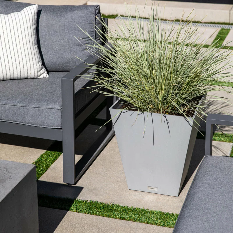 Veradek Nobleton Square Planter, Charcoal, 22" 7 Veradek Nobleton Square Planter, Charcoal, 22" - Image 7