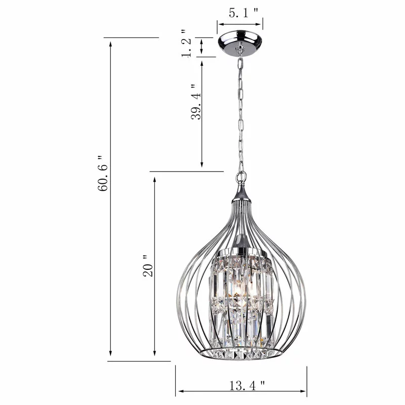 Greenville Signature Acatia 3-Light Chrome Foyer Pendant 7 Greenville Signature Acatia 3-Light Chrome Foyer Pendant - Image 7