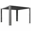 Vida XL International B.V. VidaXL Gazebo With Sliding Roof Poly Rattan 118.1" Gray And Anthracite Canopy