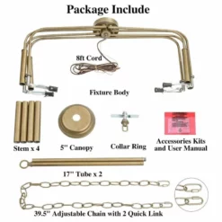 LNC Lighting LNC 8-Light Antique Gold Modern And Contemporary Linear Chaderlier 36"H 18 LNC Lighting LNC 8-Light Antique Gold Modern And Contemporary Linear Chaderlier 36"H -Ceiling Lighting Shop 9501b50103230afb 1909 w800 h800 b1 p0