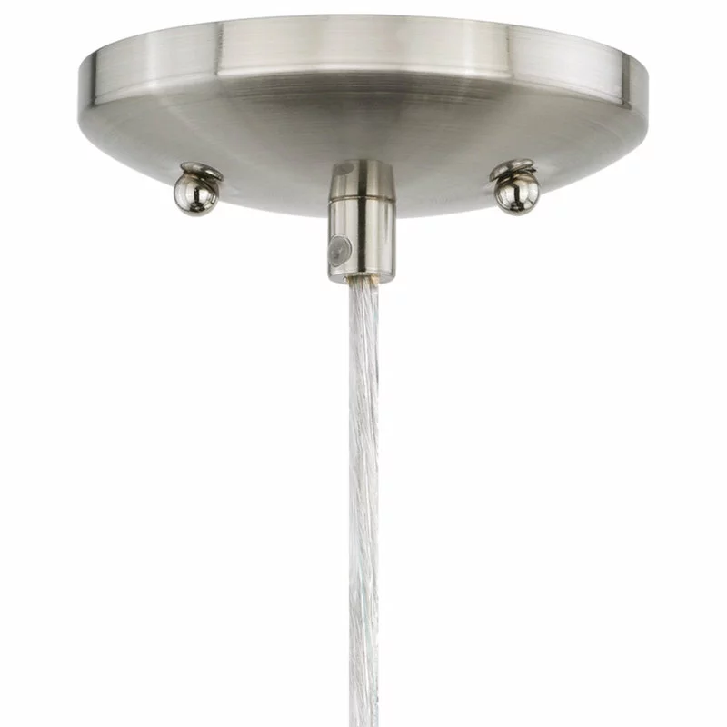 Vaxcel Milano Mini Pendant With Art Glass, Satin Nickel, Marble Swirl Glass 3 Vaxcel Milano Mini Pendant With Art Glass, Satin Nickel, Marble Swirl Glass - Image 3