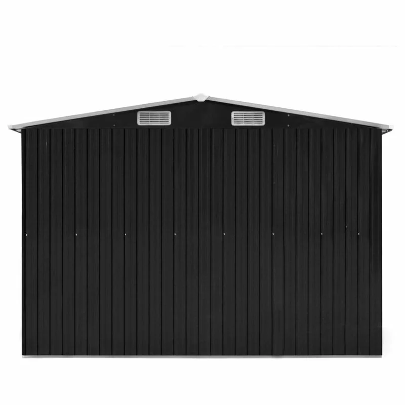 Vida XL International B.V. VidaXL Garden Shed With Sliding Doors 154.3" Metal Anthracite Tool Log Cabin 3 Vida XL International B.V. VidaXL Garden Shed With Sliding Doors 154.3" Metal Anthracite Tool Log Cabin - Image 3