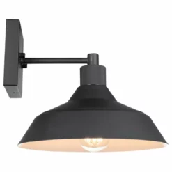 Globe Electric Matte Black Outdoor Indoor Wall Sconce