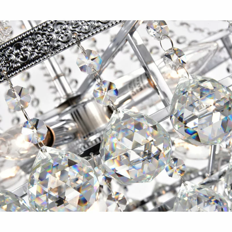 Edvivi Lighting 7-Light Chrome And Crystal Empire 4 Tier Chandelier Glam Lighting 3 Edvivi Lighting 7-Light Chrome And Crystal Empire 4 Tier Chandelier Glam Lighting - Image 3