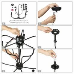 LALUZ 9-Light 2-Tier Modern Farmhouse Matte Black Large Candle Chandeliers -Ceiling Lighting Shop 98811a4403188df2 7777 w800 h800 b1 p0