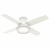 Hunter Fan Company 44" Dempsey Low Profile Ceiling Fan With Light + Remote, Fr