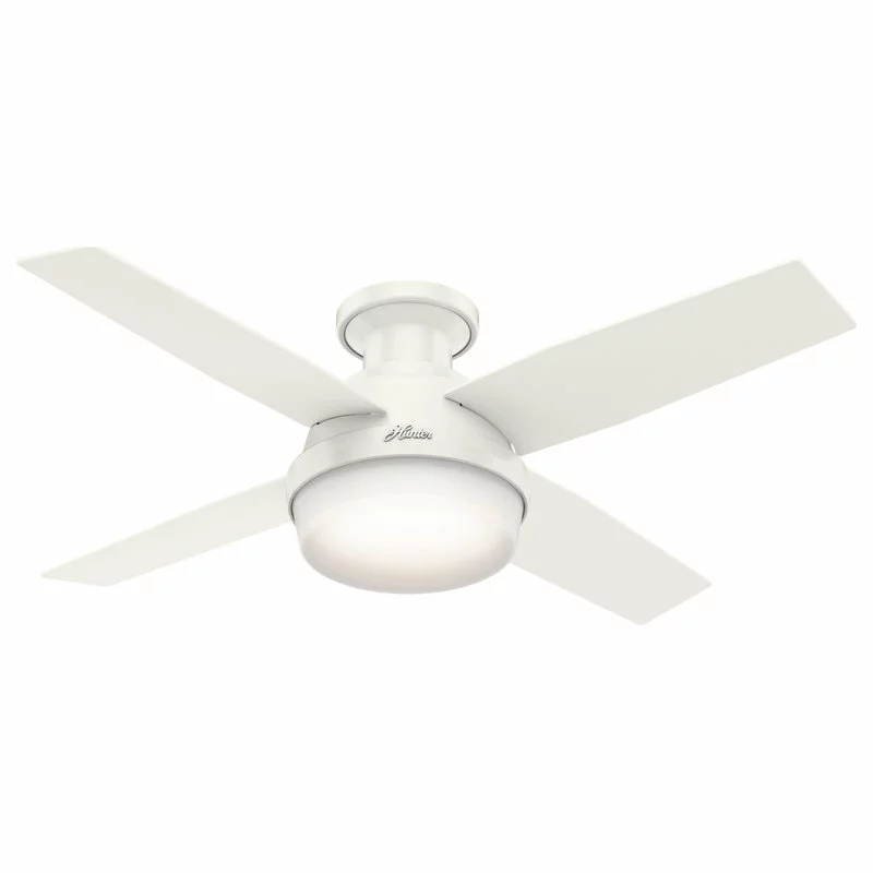 Hunter Fan Company 44" Dempsey Low Profile Ceiling Fan With Light + Remote, Fr 1 Hunter Fan Company 44" Dempsey Low Profile Ceiling Fan With Light + Remote, Fr