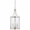 Savoy House Penrose Lantern Pendant, 3-Light, Polished Nickel, 12"W