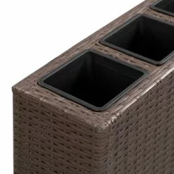 Vida XL International B.V. VidaXL Garden Raised Bed With 4 Pots Poly Rattan Brown Planter Growing Box Pot -Ceiling Lighting Shop 9901061d0fc5fac6 2938 w800 h800 b0 p0