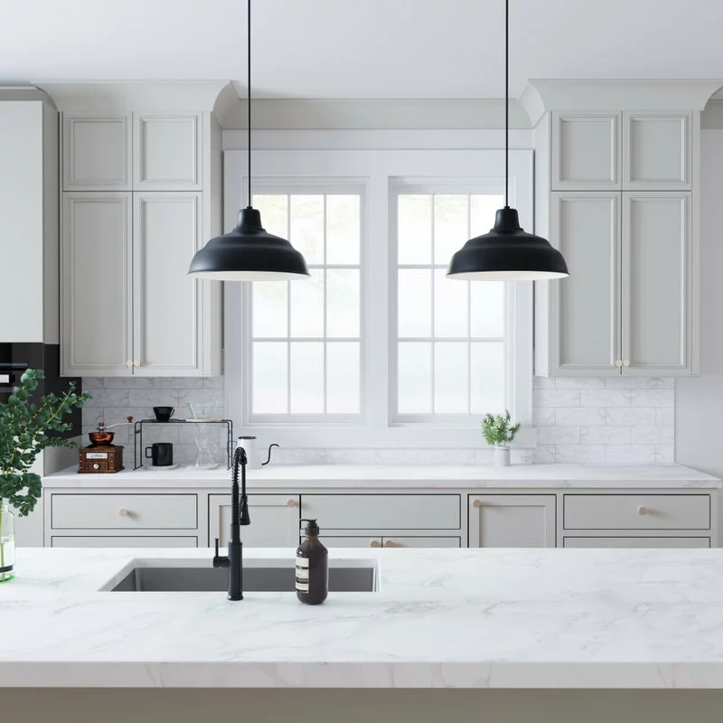 Millennium Lighting Inc R Series Collection 14" Corded RLM Pendant, Satin Black 1 Millennium Lighting Inc R Series Collection 14" Corded RLM Pendant, Satin Black