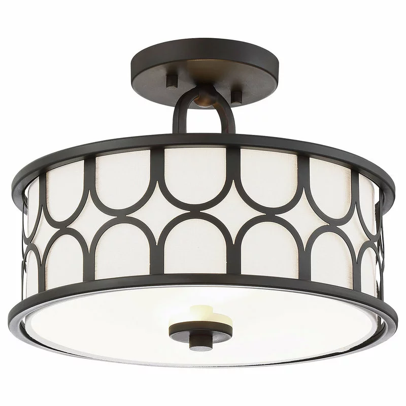 Helmsman Lighting Works 2-Light Semi-Flush Mount, Oil Rubbed Bronze 5 Helmsman Lighting Works 2-Light Semi-Flush Mount, Oil Rubbed Bronze - Image 5