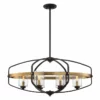 Savoy House Kirkland 6-Light Trestle Chandelier, English Bronze And Warm Brass