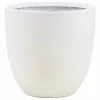 LuxenHome Round White Finish Planter, Small