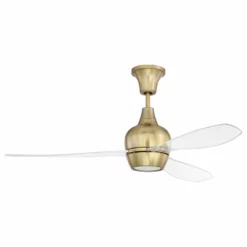 52" Satin Brass Ceiling Fan W/ Blades, LED Light & Wall Control - Craftmade