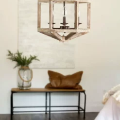 Oaks Aura 3-Light Antique Wood Chandelier, Weathered Wood -Ceiling Lighting Shop 9c61053e0edb83a0 1260 w800 h800 b0 p0