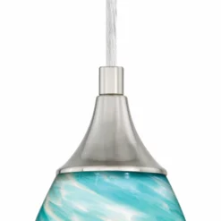 Vaxcel Milano Mini Pendant With Art Glass, Satin Nickel, Celeste Wave Glass 7 Vaxcel Milano Mini Pendant With Art Glass, Satin Nickel, Celeste Wave Glass -Ceiling Lighting Shop 9cd138170fcaaa68 6874 w800 h800 b1 p0