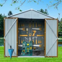 Abrihome 4'x6' Outdoor Storage Sheds -Ceiling Lighting Shop 9d11115c0358da12 0252 w800 h800 b0 p0