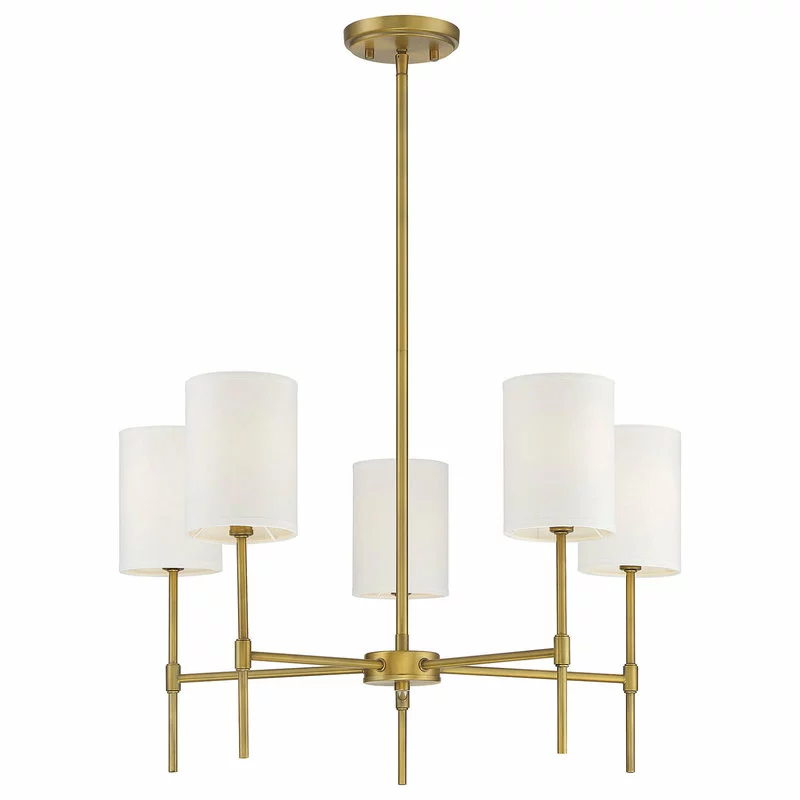 Trade Winds Lighting Trade Winds Leslie 5-Light Chandelier In Natural Brass 3 Trade Winds Lighting Trade Winds Leslie 5-Light Chandelier In Natural Brass - Image 3