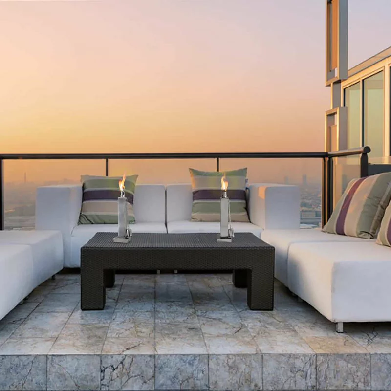 Anywhere Fireplace Anywhere TableTop Torch, Polished Stainless Rectangle, 1-piece 2 Anywhere Fireplace Anywhere TableTop Torch, Polished Stainless Rectangle, 1-piece - Image 2