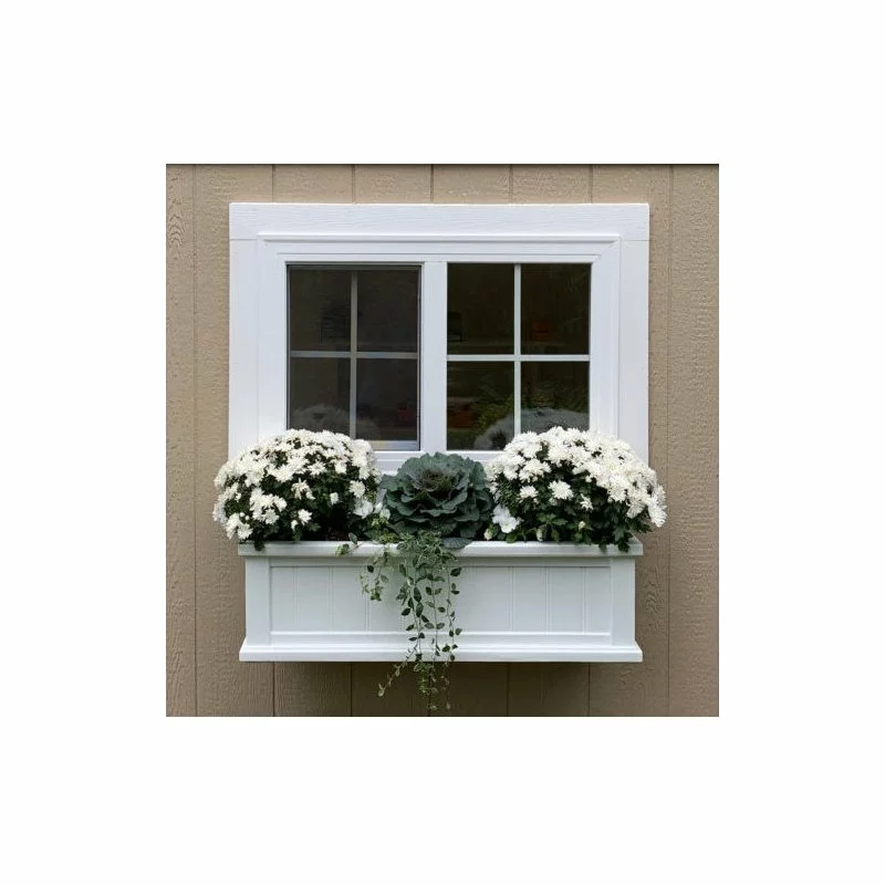 Mayne - Outdoor Products Of Distinction Mayne Cape Cod 3ft Weatherproof Coastal Plastic Window Box In White 4 Mayne - Outdoor Products Of Distinction Mayne Cape Cod 3ft Weatherproof Coastal Plastic Window Box In White - Image 4