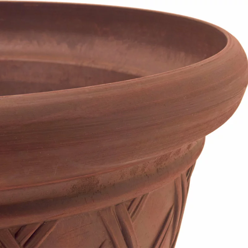 Arcadia Garden Products Basket-Weave Pot, Terra-Cotta 3 Arcadia Garden Products Basket-Weave Pot, Terra-Cotta - Image 3