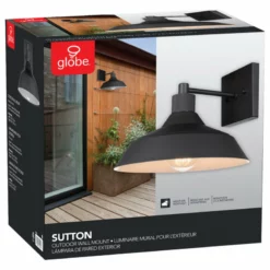 Globe Electric Matte Black Outdoor Indoor Wall Sconce -Ceiling Lighting Shop a05138b10ede9ede 2741 w800 h800 b1 p0