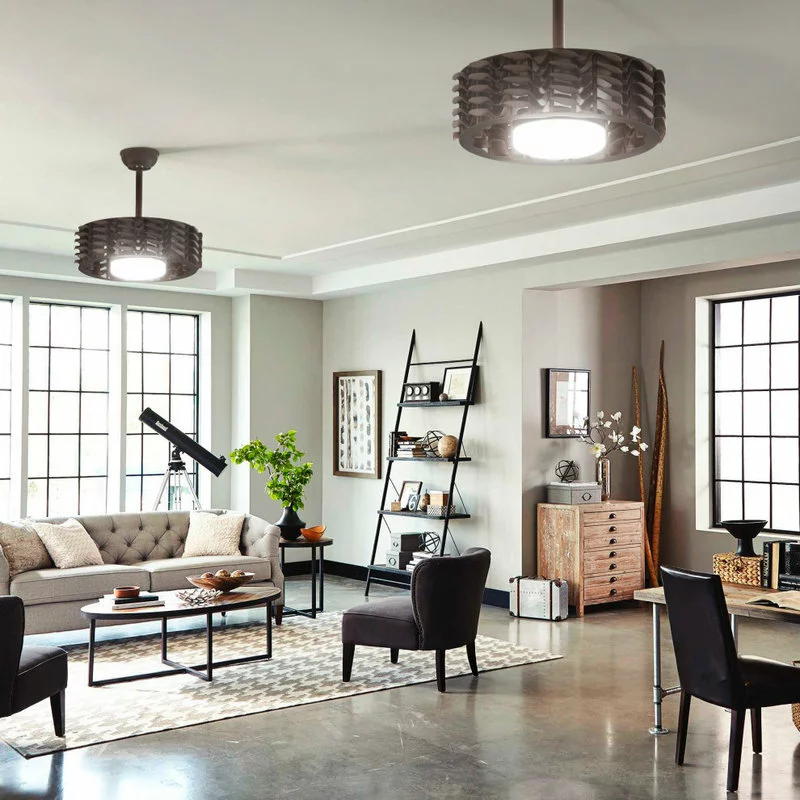 Todays Fans Oceano Bladeless Ceiling Fan, 6 Speeds With LED Light - 23 Inch, Coffee 4 Todays Fans Oceano Bladeless Ceiling Fan, 6 Speeds With LED Light - 23 Inch, Coffee - Image 4