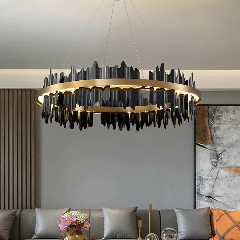 Miron Demid LLC Modern Led Chandelier For Living Room, Dining Room, Bedroom., Black, 31.5'' 3 Miron Demid LLC Modern Led Chandelier For Living Room, Dining Room, Bedroom., Black, 31.5'' - Image 3