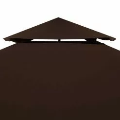 Vida XL International B.V. VidaXL 2-Tier Gazebo Top Cover 9.8'x9.8' Brown Replacement Canopy Roof Shade -Ceiling Lighting Shop a1f12afc0250fd98 3007 w800 h800 b0 p0