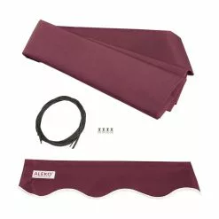 Aleko Products Awning Fabric For Retractable Awning, Burgundy 20'x10'