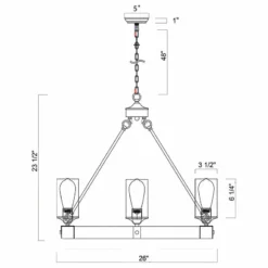 Edvivi Lighting 6 Light Matte Black And Vintage Wood Wheel Chandelier -Ceiling Lighting Shop a3d13b770fc8401f 2625 w800 h800 b1 p0
