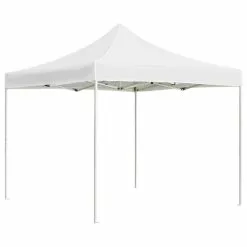 Vida XL International B.V. VidaXL Professional Folding Party Tent Aluminum 9.8'x9.8' White Pop Up Canopy