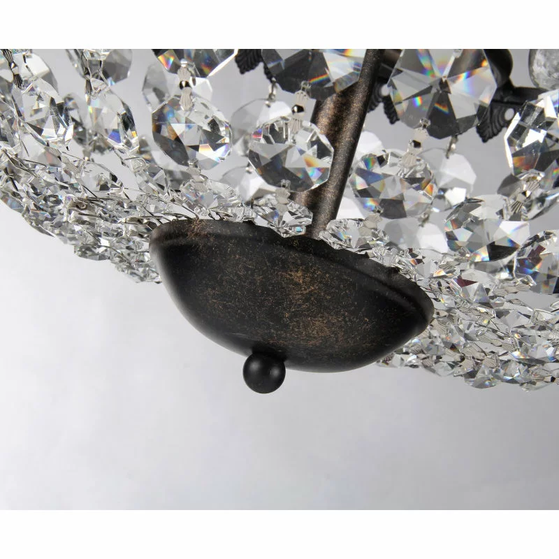 Edvivi Lighting 6-Light Antique Bronze Empire Crystal Chandelier Glam Lighting 6 Edvivi Lighting 6-Light Antique Bronze Empire Crystal Chandelier Glam Lighting - Image 6