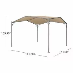 GDFStudio GDF Studio Poppy Outdoor 11.5'x11.5' Modern Gazebo Canopy, Beige -Ceiling Lighting Shop a501fbc90f9319ac 4329 w800 h800 b1 p0
