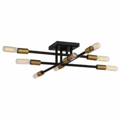 Savoy House 8-Light Semi-Flush Mount, Bronze And Brass -Ceiling Lighting Shop a5b110b00b4d1edb 6040 w800 h800 b1 p0