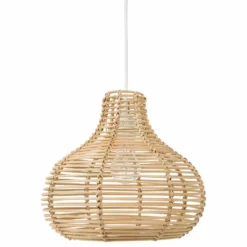 KOUBOO Palau Continuous Weave Horizon Wicker Lamp, Natural, Small