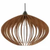 Sertao Shop Elliptic Modern Wood 1-Light Pendant 19" Diameter Smooth Finish