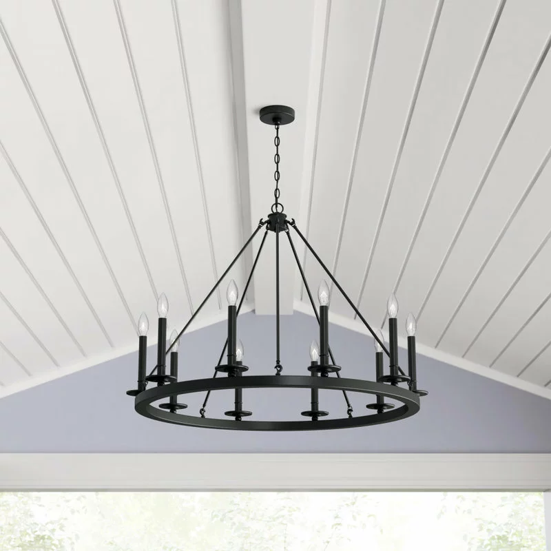 Millennium Lighting Incorporated 10 Light 36" Matte Black Chandelier 2 Millennium Lighting Incorporated 10 Light 36" Matte Black Chandelier - Image 2