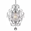 Edvivi Lighting Amorette 1-Light Chrome Glam Lighting Mini Pendant Chandelier With Crystals