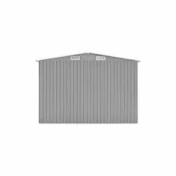 Vida XL International B.V. VidaXL Garden Shed 101.2"x154.3"x71.3" Metal Gray -Ceiling Lighting Shop ab0156b6032ac763 8760 w800 h800 b1 p0