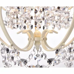 Edvivi Lighting Amorette 1-Light White Finish Mini Chandelier With Crystals Glam Lighting -Ceiling Lighting Shop ab1152c60915d321 2085 w800 h800 b0 p0